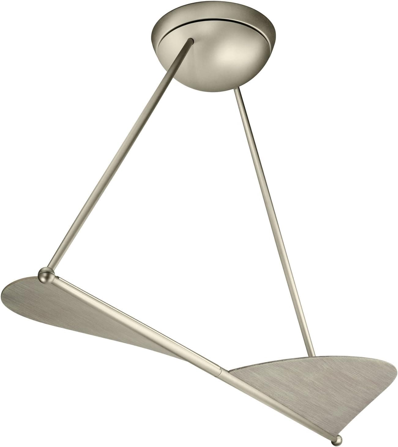 Kichler 300254NI Kyte Modern Ceiling Fan Without Lights, 50-inch, Brushed Nickel