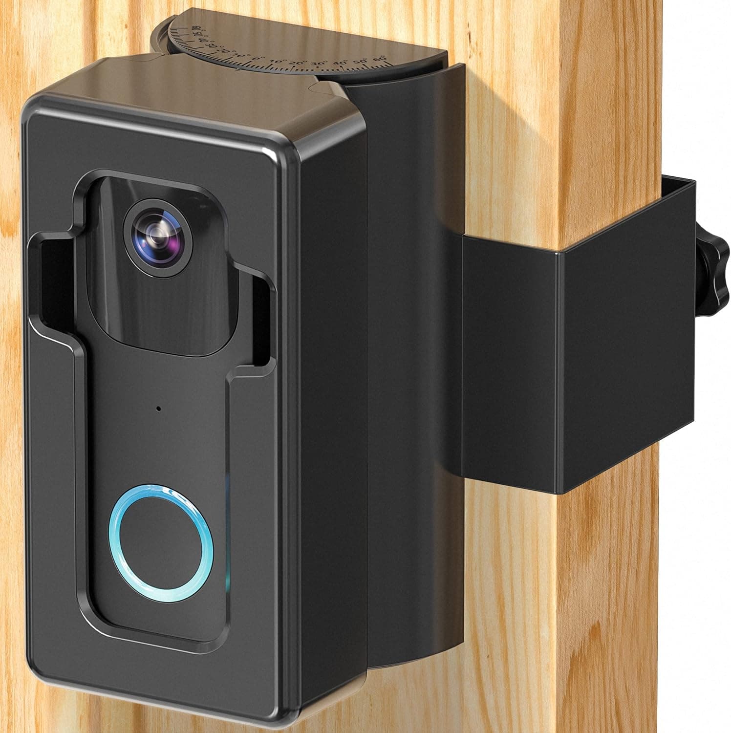 COOLWUFAN Video Doorbell Mount with Adjustment (35 to 135 Degree) Function, Anti-Theft Doorbell Mount for Apartment, Home, Easy to Install with No Drilling