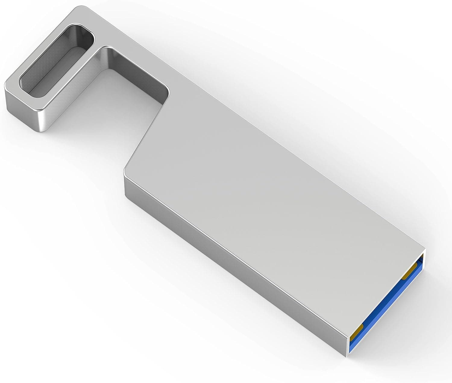 TOPESEL 64GB USB 3.0 Flash Drive Metal Memory Stick Waterproof Thumb Drives, Silver