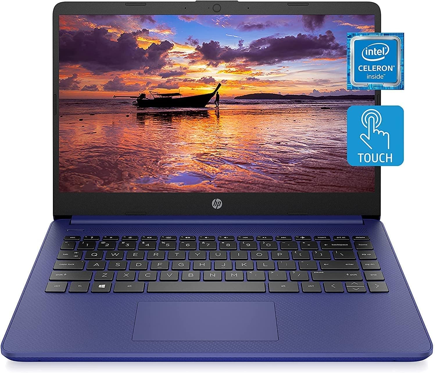 HP Stream 14inch HD Touchscreen Display Laptop, Intel Celeron N4020 Processor, 8GB DDR4 Memory, 128GB Storage (64GB eMMC+64GB Card), WiFiBluetooth,1-Year Microsoft 365,Win 10 S Indigo Blue|NoCo Bundle