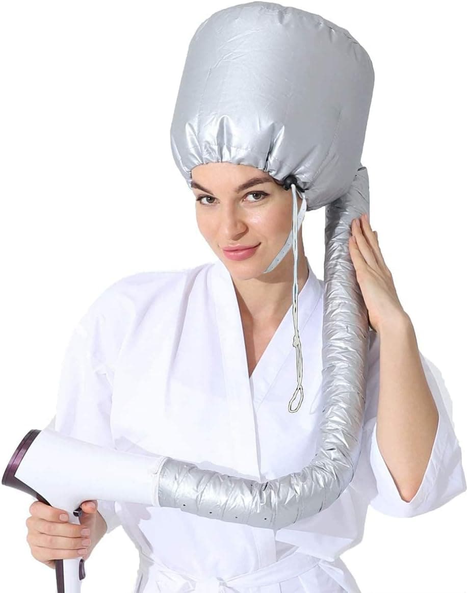 Hair Dryer Bonnet Adjustable Soft Hood Upgraded Large Styling, Hair Styling, Curling Deep Conditioning, Portable Hair Dryer Cap Fits All Head Hair Sizes