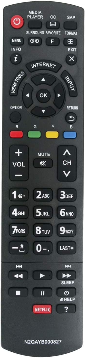 New N2QAYB000827 Remote Control fit for Panasonic Smart Viera Full HD Plasma TV TC-50PS64 TC-65PS64 TC-P42S60 TC-P50S60 TC-P55S60 TC-P60S60 TC-P65S60 TC50PS64 TC65PS64 TCP42S60 TCP50S60 TCP55S60