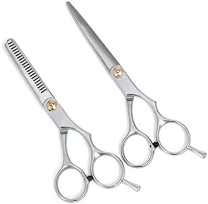 Healthcom 2 X Professional Hair Cutting Barber Hair Cutting and Thinning/Texturizing Scissors Shears Set