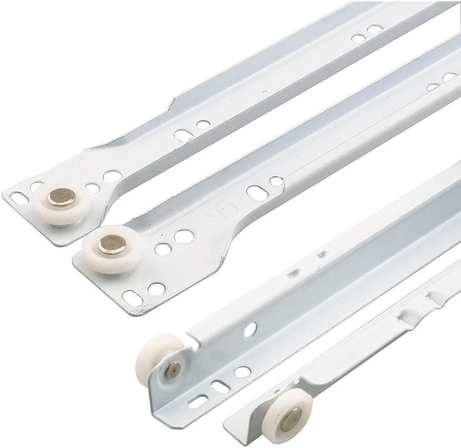 Prime-Line C 1176 Sliding Glass Door Handle Set – Replace Old or Damaged Door Handles Quickly and Easily – Painted White Diecast, Mortise/Hook Style (Fits 3-15/16” Hole Spacing)