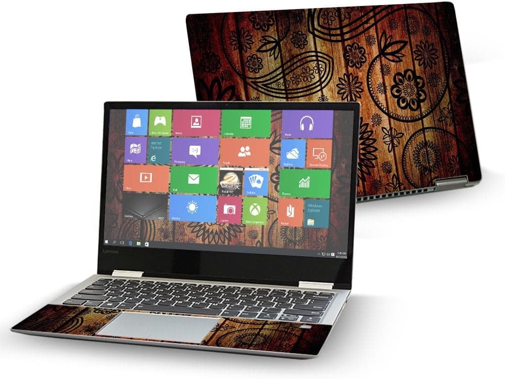 MightySkins Skin Compatible with Lenovo Yoga 720 13" (2017) - Wooden Floral | Protective, Durable, and Unique Vinyl Decal wrap Cover | Easy to Apply, Remove, and Change Styles | Made in The USA