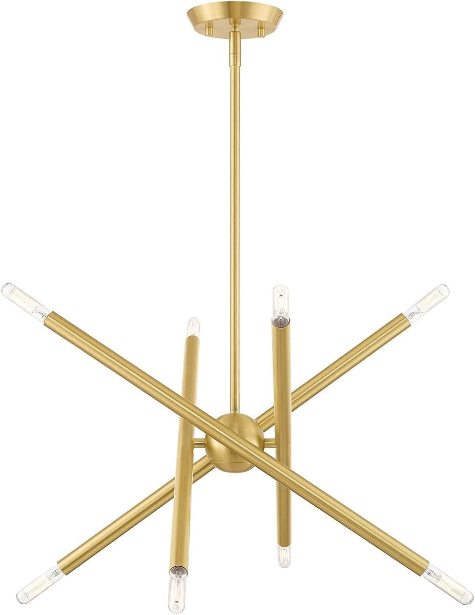 Livex Lighting 8 Light Satin Brass Chandelier