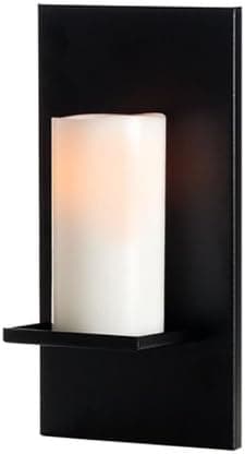 Mariano Metal Decor WA-CAN-1-BLK Black Ridge Candle Sconce/Metal Wall Decor Art