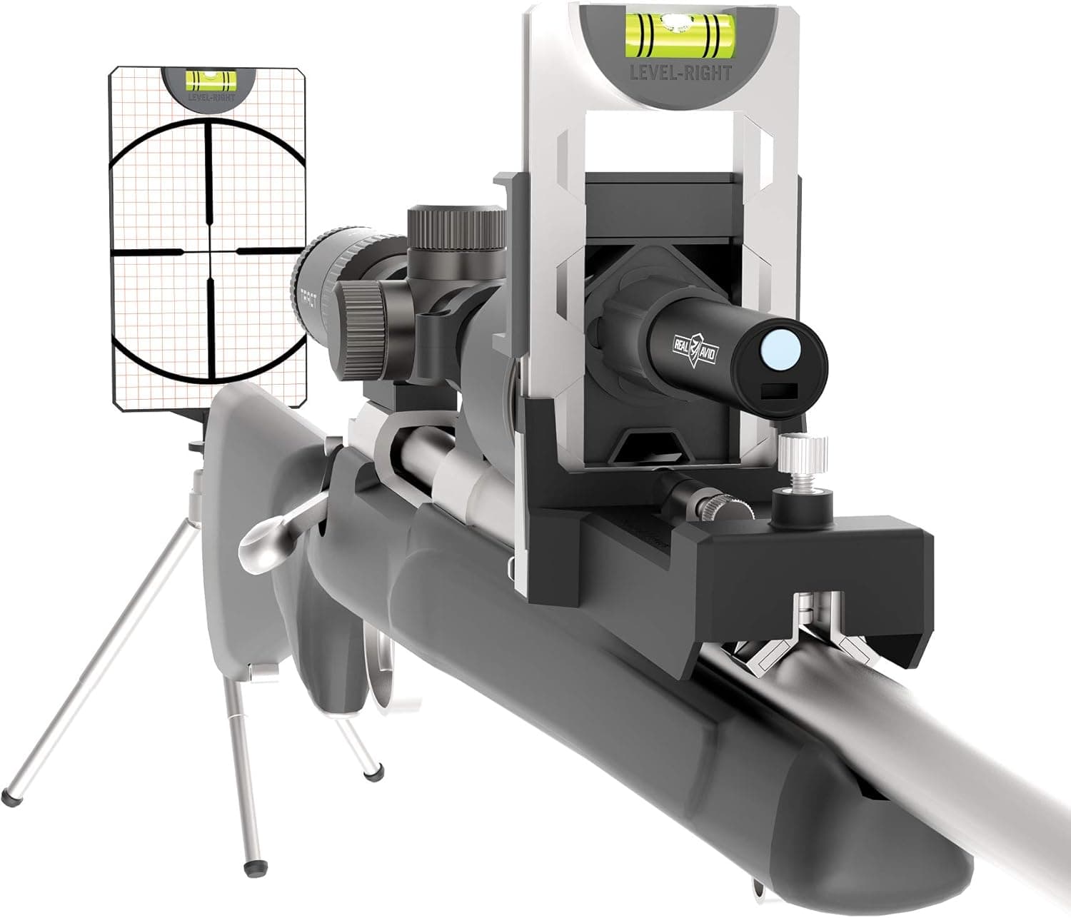 Real Avid Scope Leveling Kit & Precision Scope Level System, Complete Scope Mounting Kit for Mounting, Aligning & Leveling Rifle Scopes, Perfect Tool for Armorers & Hunters