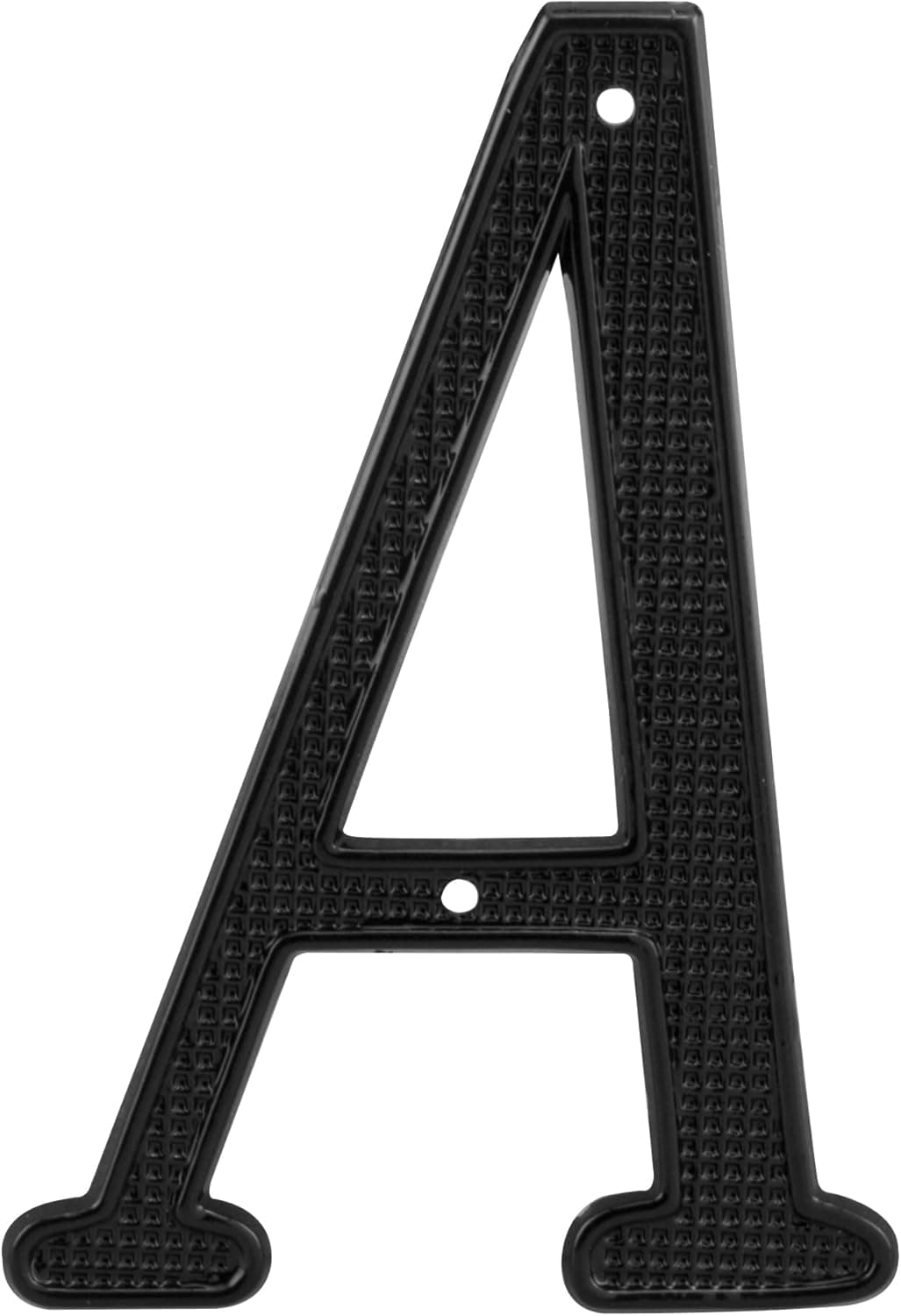 4 Inch House Letter A, Diecast, Black Finish (2 Pack)