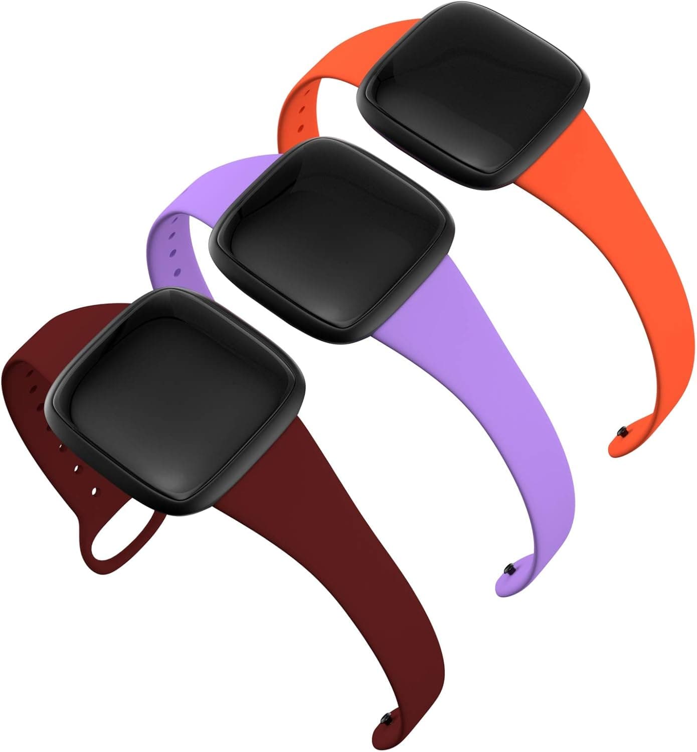 BONAME Slim Thin Bands Compatible with Fitbit Versa 3, Women Feminine Narrow Replacement Strap Accessories Silicone Wristbands Fitbit Versa 3 Bands for Women Dressy Cloth