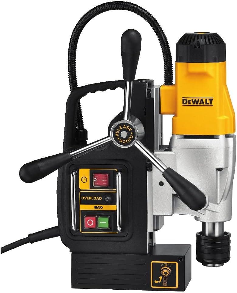 DEWALT Drill Press, Magnetic Drill Press, 2”, 10-Amp with 2-Speed Setting, Magnetic Coolant Tank, Includes Quick Change Chuck System 1/2" and 3/4(DWE1622K)