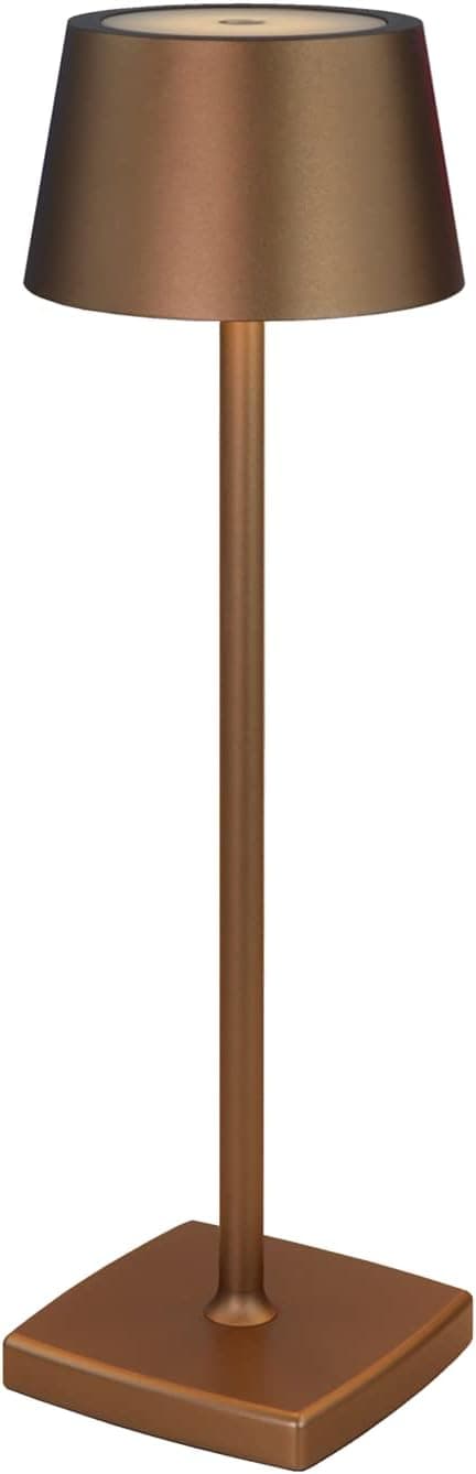 amhshkou Rechargeable led Cordless Table Lamps, Aluminum, dimmable,Suitable for Indoor and Outdoor Lighting Brown