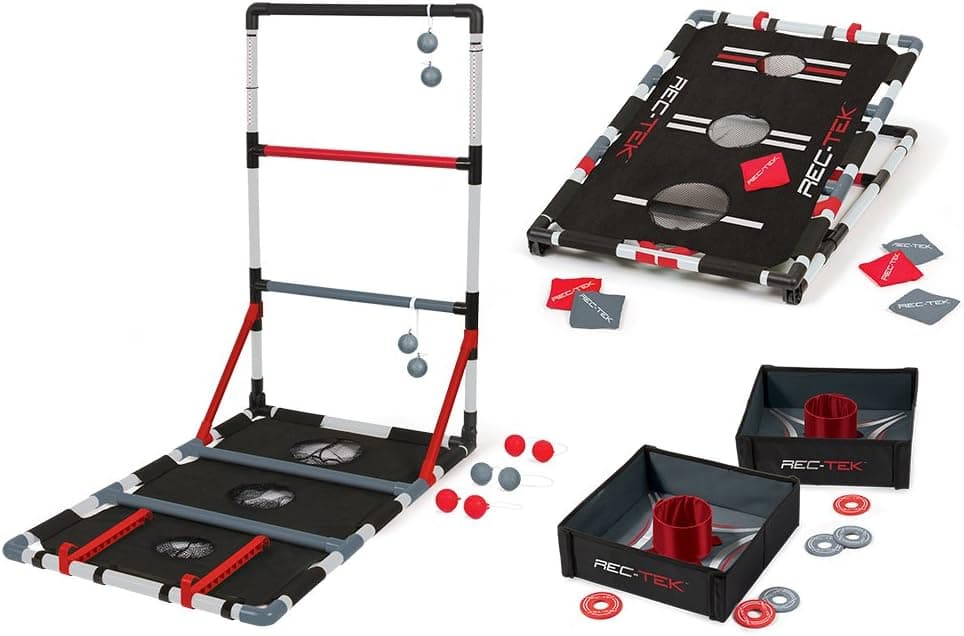 Rec-Tek Bean Bag Toss, Washer Toss, and Ladderball Set