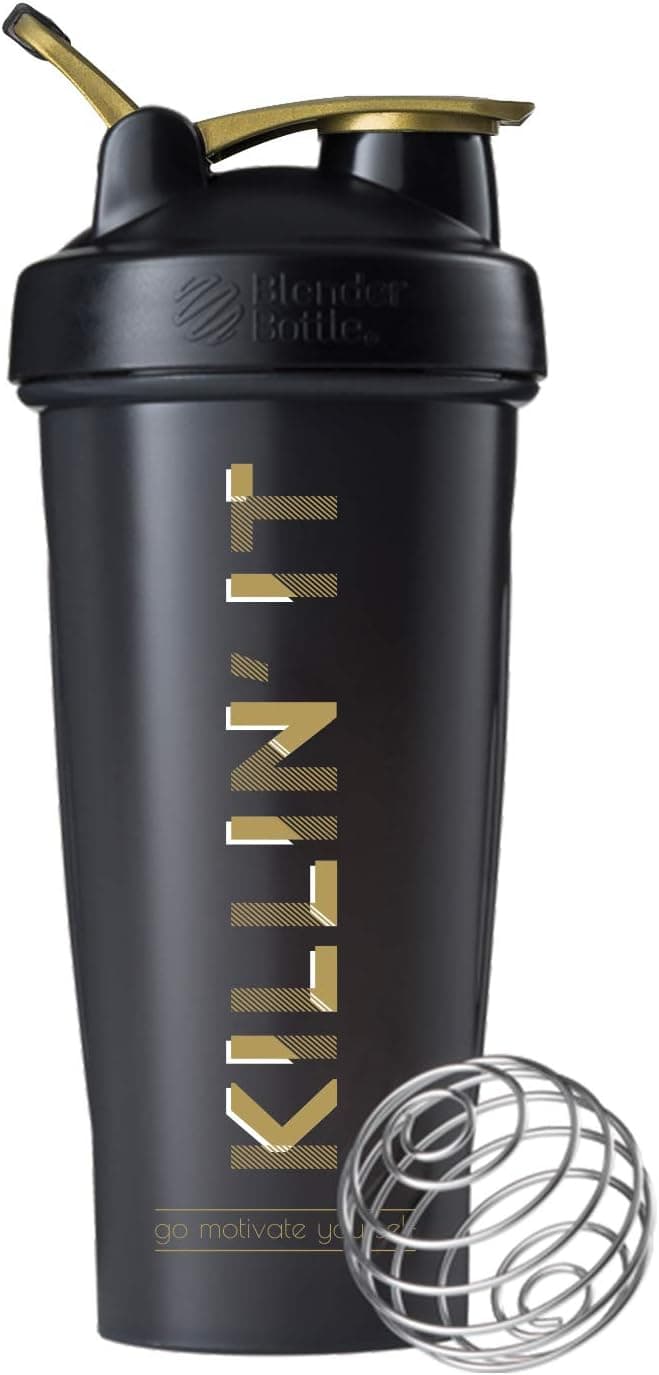 GOMOYO Motivational Quotes on Blender Bottle Brand Shaker Bottles, 20oz and 28oz Protein Shakers, Fitness Gift, Multiple Designs and Colors Available
