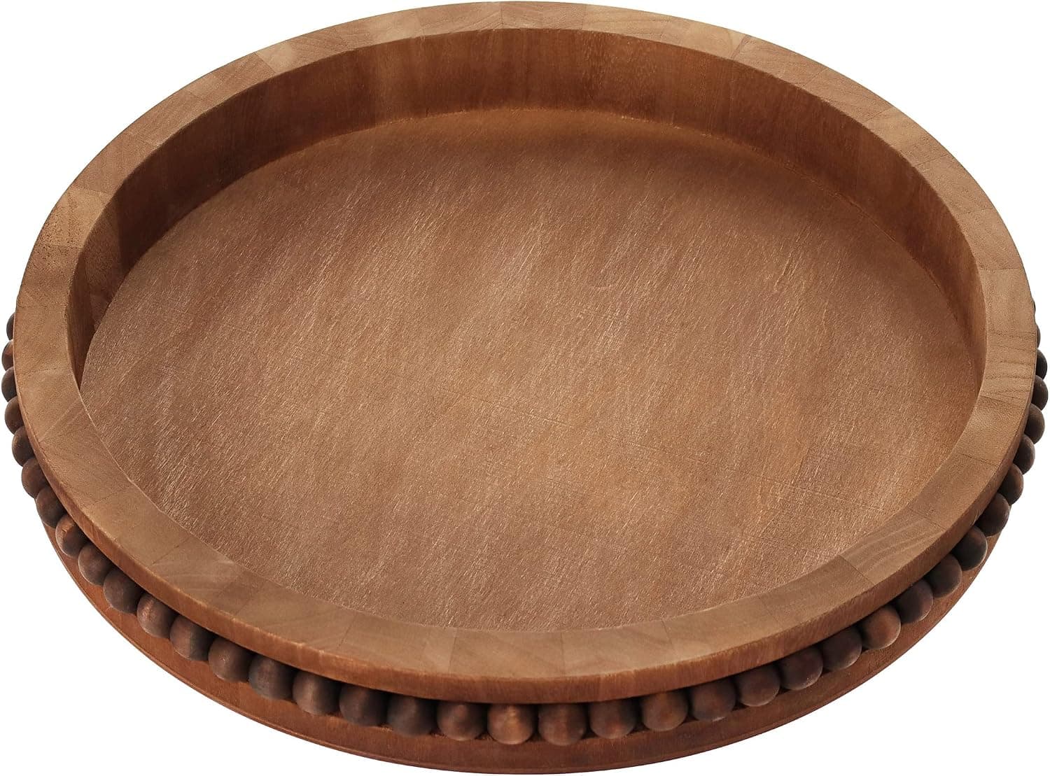 Creekview Home Emporium Rustic Wood Tray Centerpiece Tray - 16in Large Decorative Round Wooden Tray for Decor or Serving