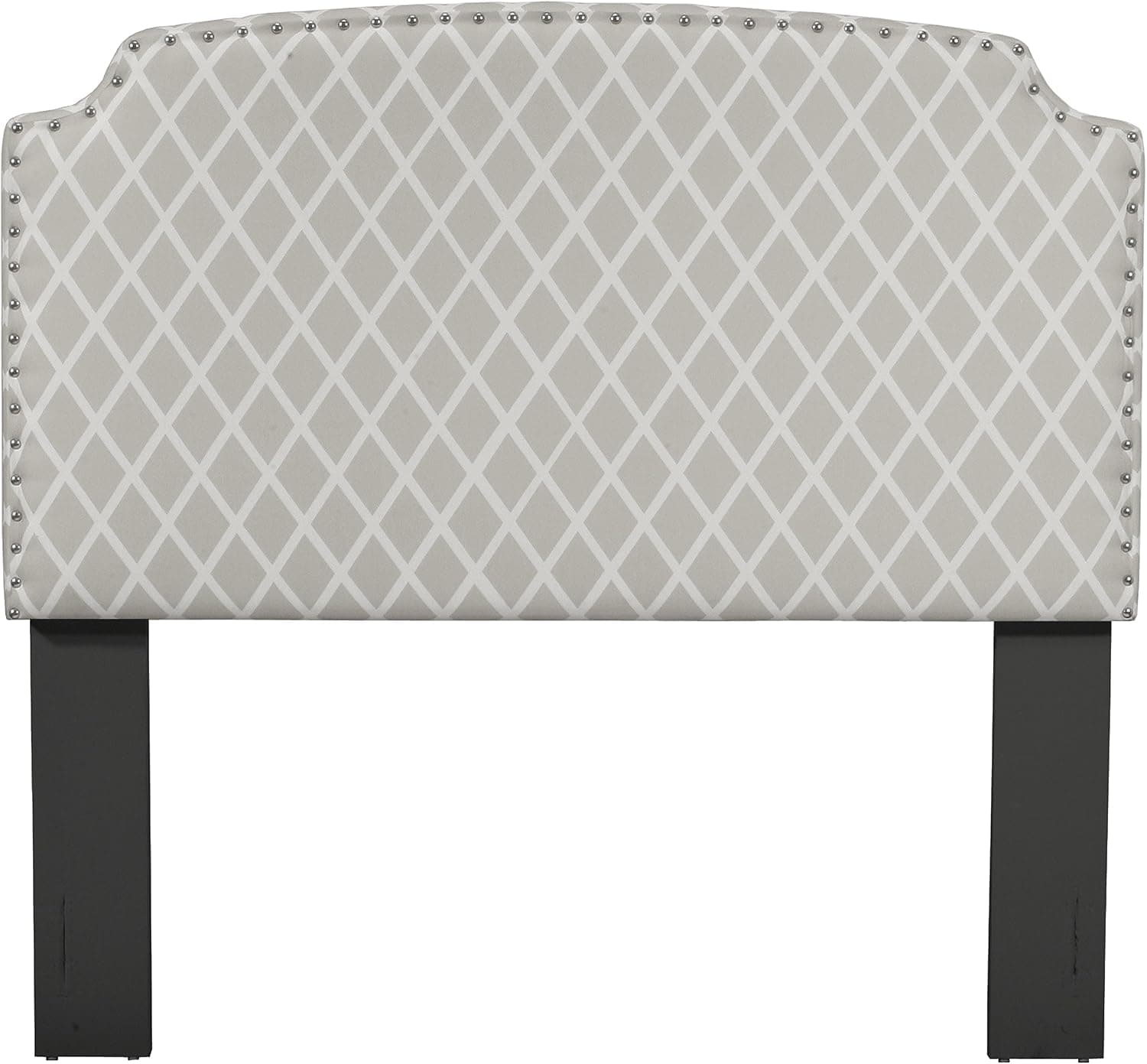 Seahawk Designs Grosvenor Upholstered Headboard & Bench Set, California King/Eastern King, Grey Diamond