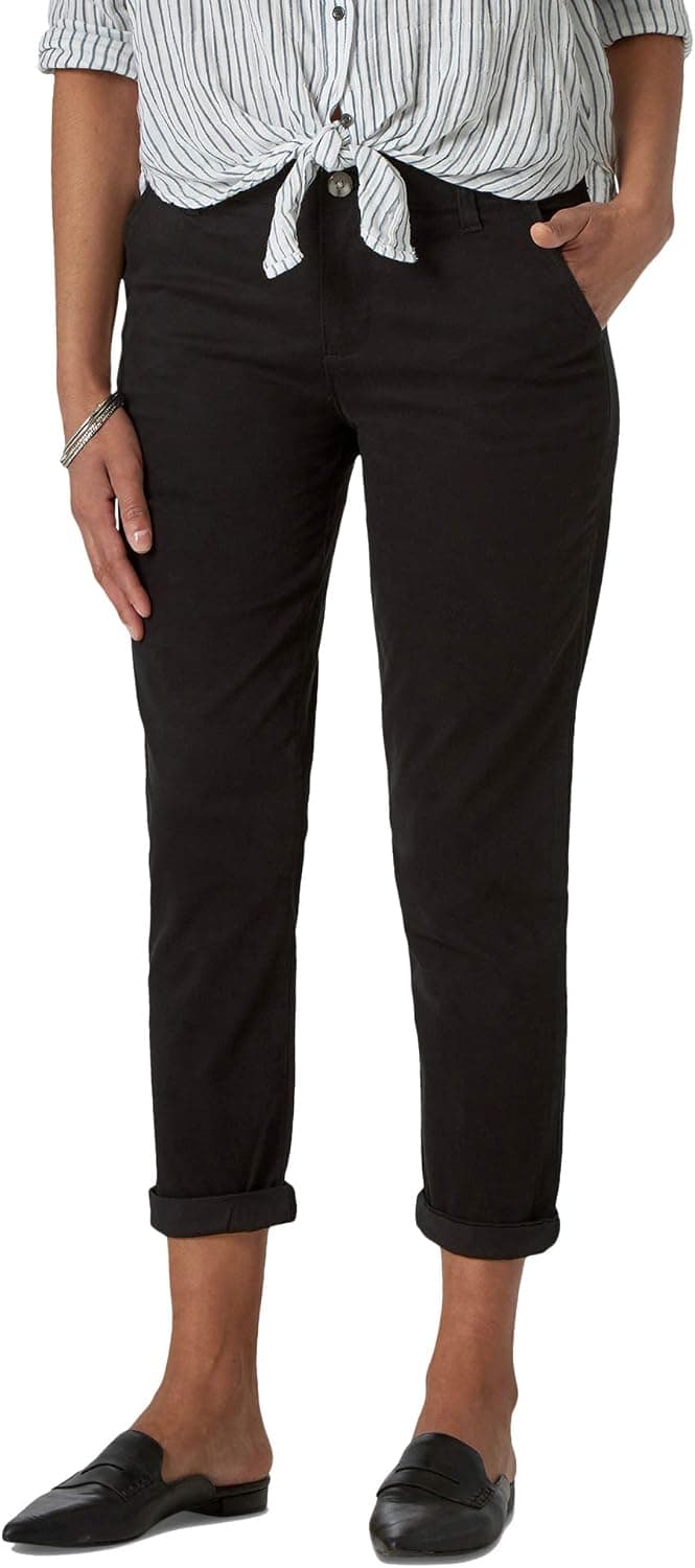 Riders by Lee Indigo Women's Slim Cropped Chino with Comfort Waistband