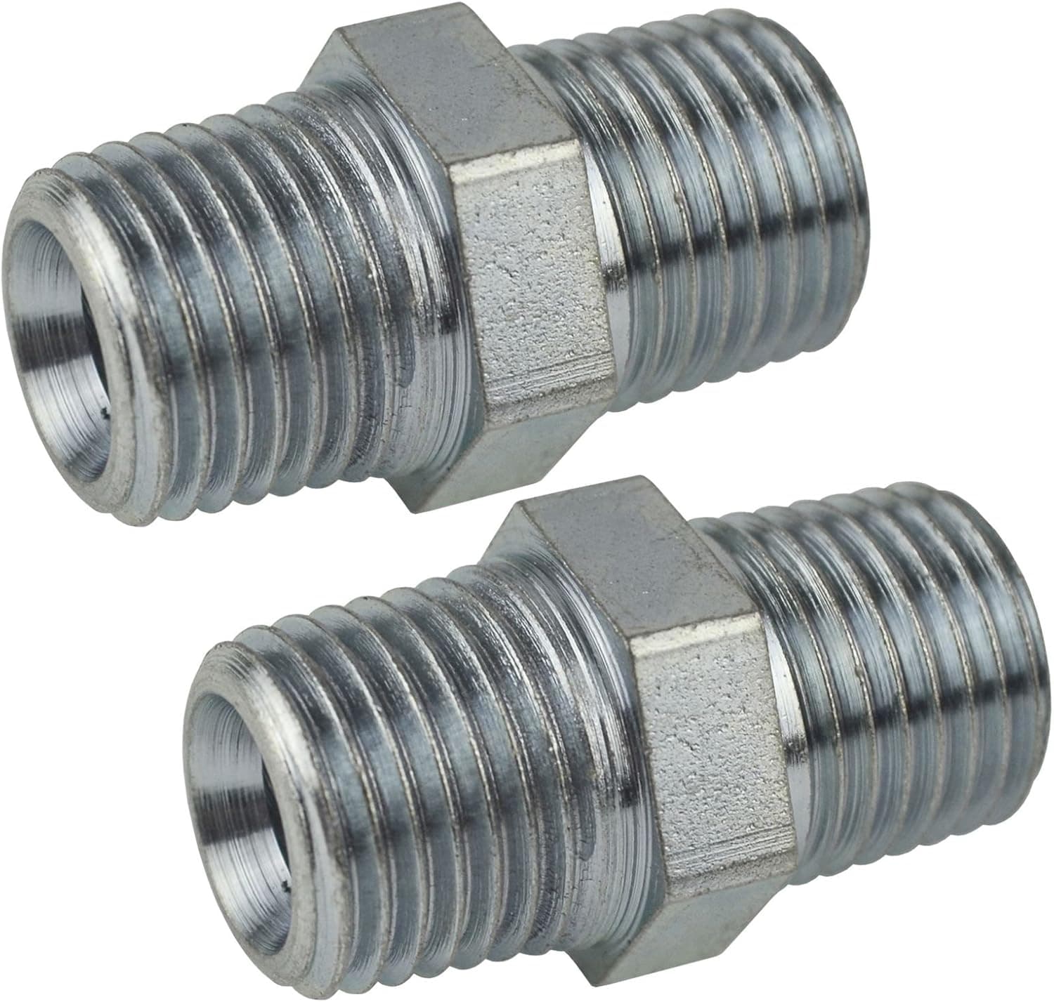 3/8" BSP Male to Male Air Line Hose Compressor Fitting Union 2 PACK FT048