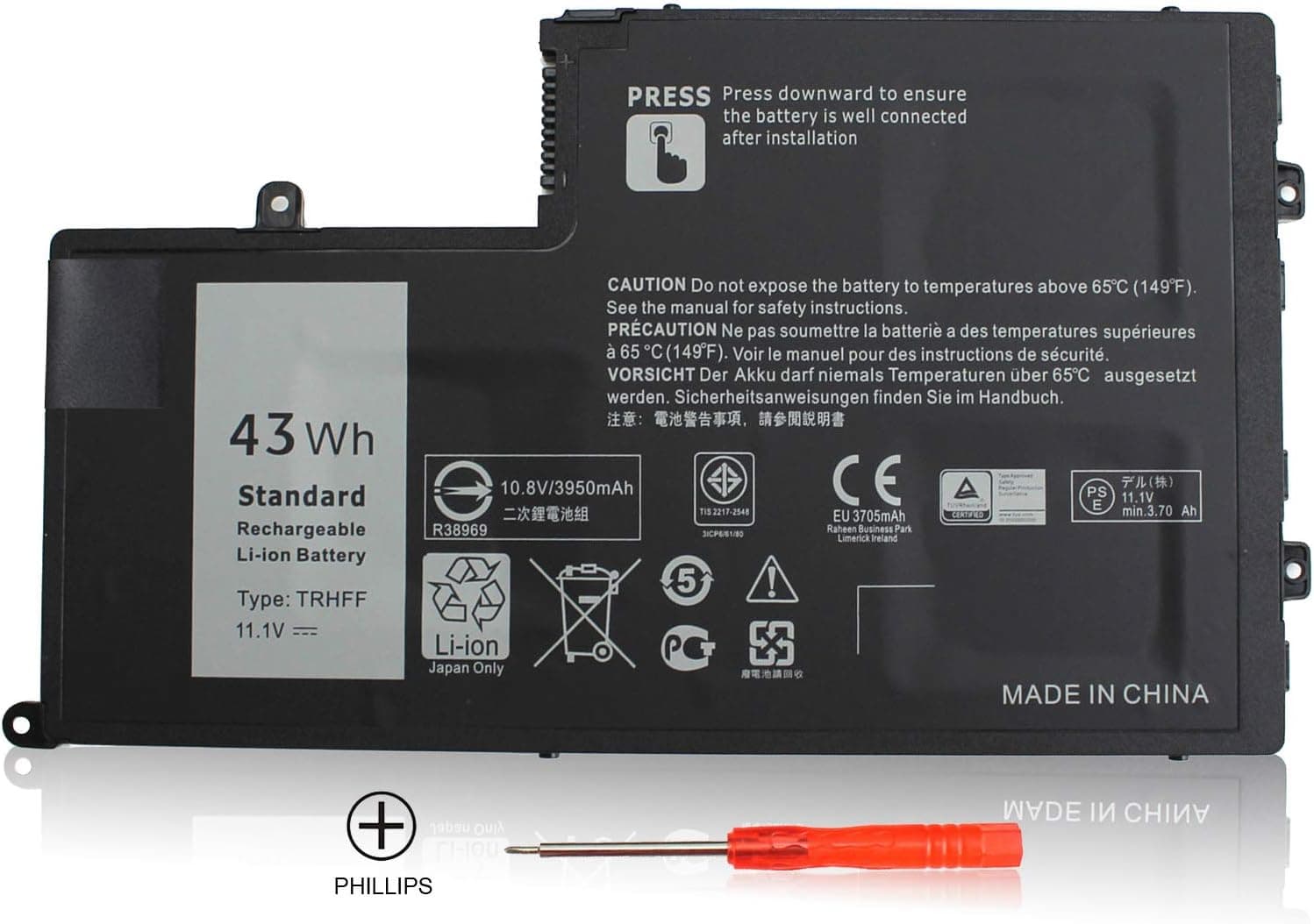 Bovekeey TRHFF 0PD19 1V2F6 Notebook Battery Compatible with Dell Inspiron 5442 5443 5445 5447 5448 5547 5548 5447 5542 5543 5545 15-5000 Series Latitude 3450 3550 1V2F6 01v2f6 p39f-002 P39F