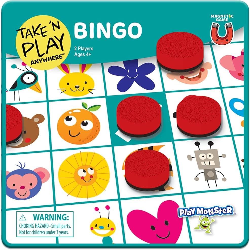 Take N Play Anywhere Bingo - Magnetic Pieces in Magnetic Travel Friendly Tin for Fun on the Go- For Ages 4+