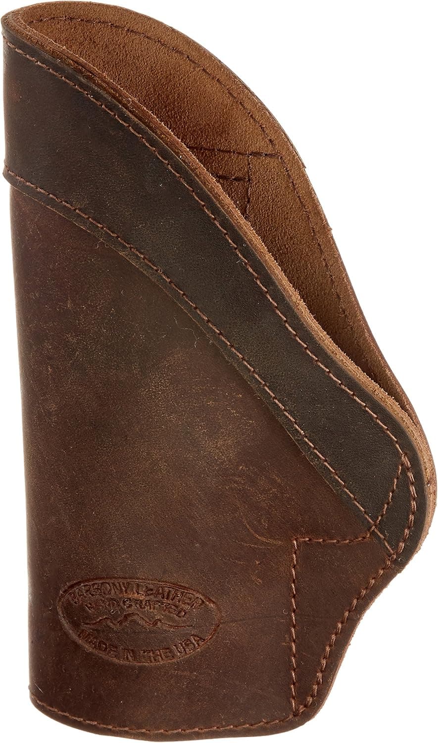 Barsony New Brown Leather IWB Holster + Magazine Pouch for Compact, Sub Compact 9mm 40 45