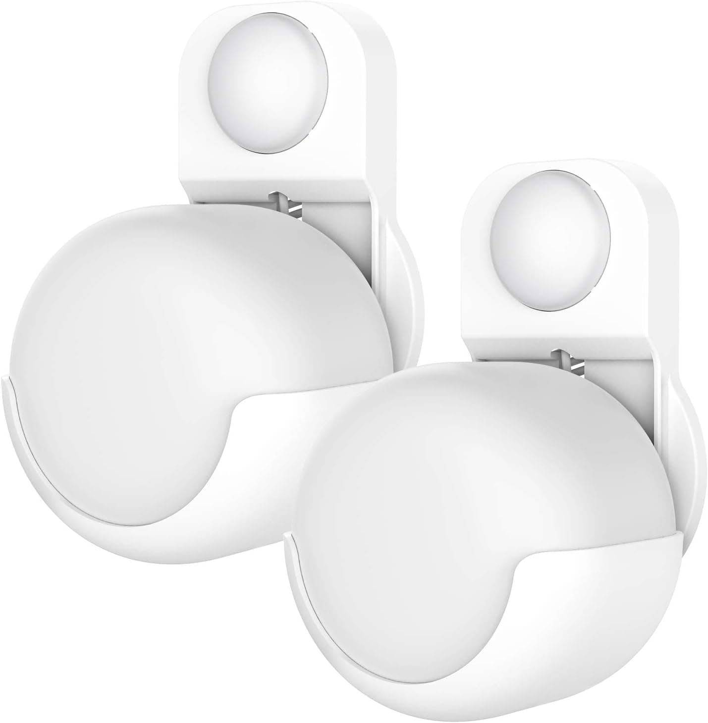 HOLACA Outlet Wall Mount Hanger for Google Nest WiFi Router(2nd Generation), Space Saving Holder, Easy Moved, Cord Management for Google Nest WiFi Router Without Messy Wires and Screws (2 Pack)