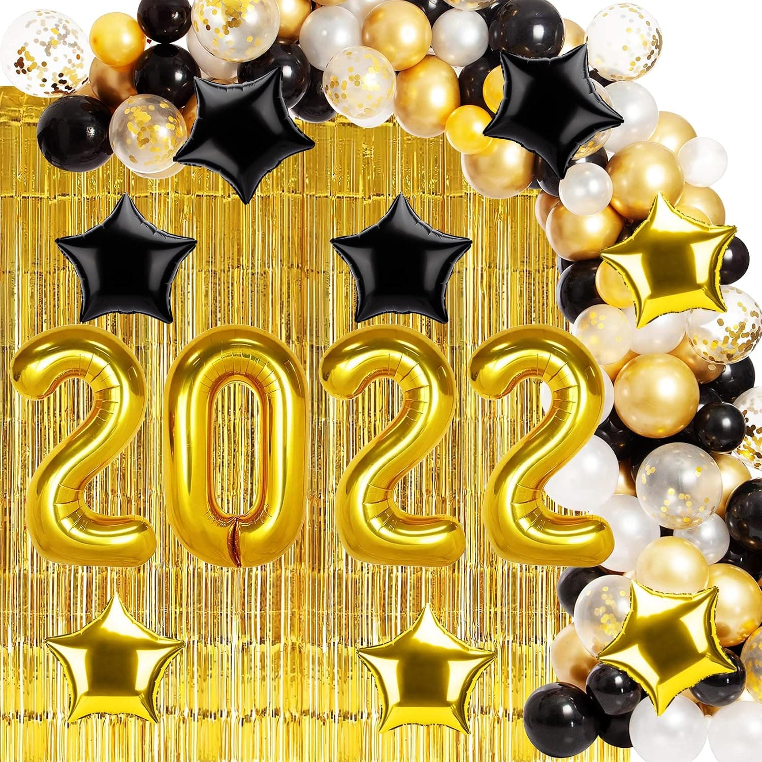 2022 Balloon Arch Kit, 79 PCS Gold 2022 Balloons Kit 40 Inch for Party Decoration, Birthday Balloons Graduation Wedding Balloons Party Supplies for Baby Shower Wedding Engagement Anniversary Halloween