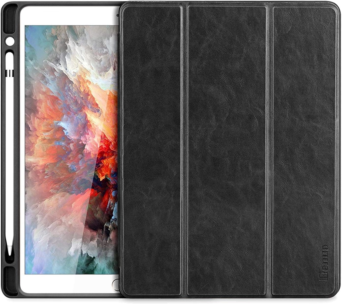 Benuo iPad Pro 12.9 Case 2017 with Apple Pencil Holder, [Vintage Series] Folio Flip Leather Cover Auto Sleep/Wake Function for iPad Pro 12.9 Inch 2017 Released Table