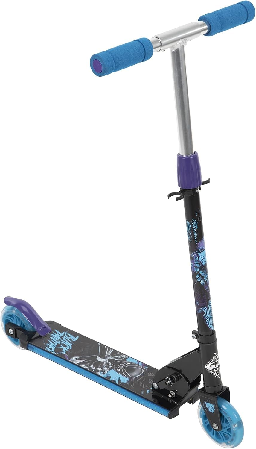 Huffy Electro-Light Inline 2 Wheel Scooter for Kids Age 5+, Disney Princess, Marvel, Star Wars, Frozen