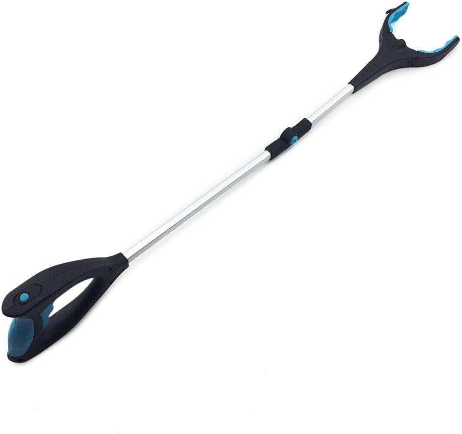 HeavenSense Ratcheting Grabber Reaching Aid Pick Up Tool Glass Clamp Sewer Garbage Tongs With LED Light Magnet Jewelry Hook Rotating Grip