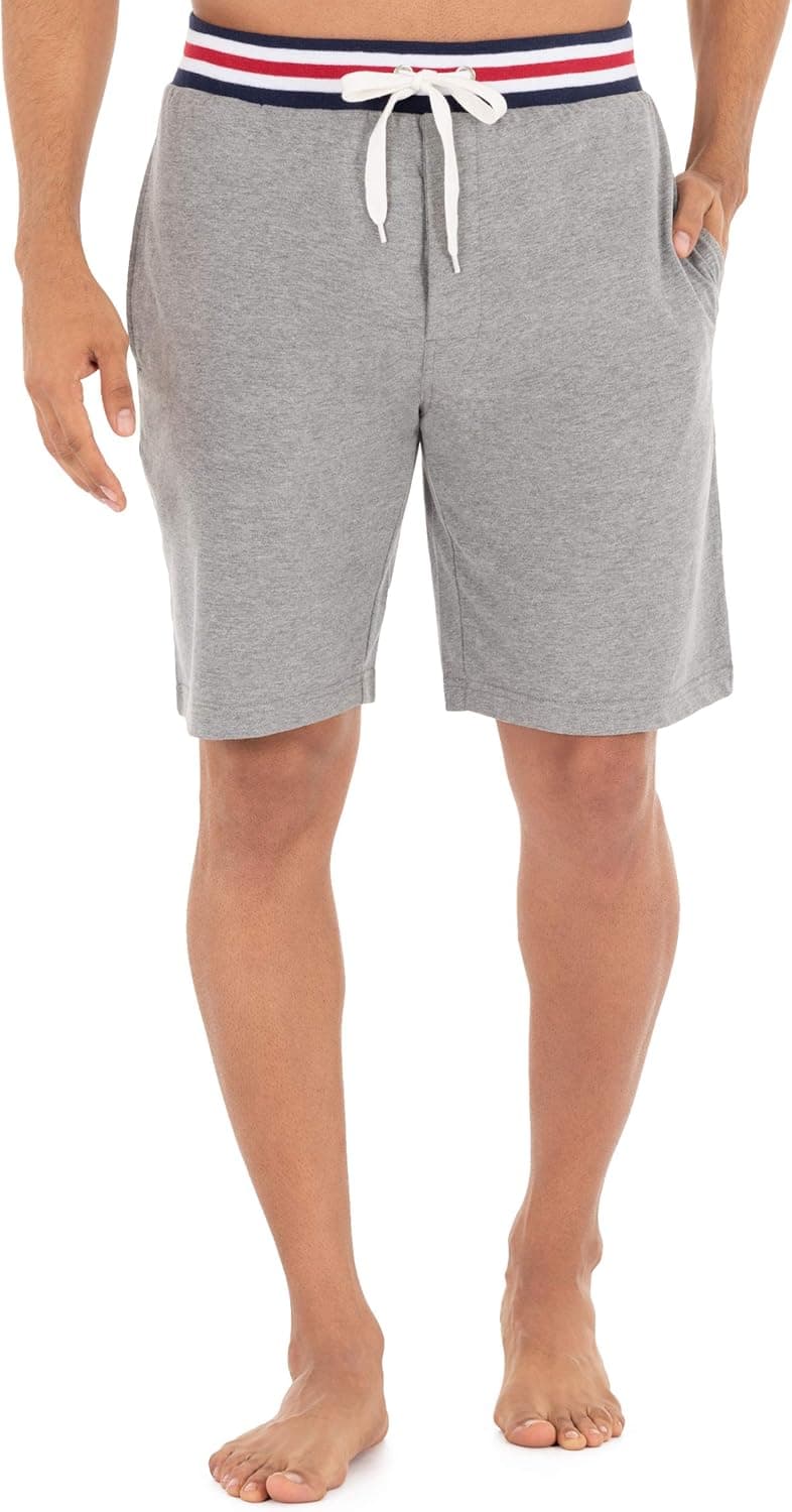 IZOD Men's Poly Sueded Jersey Knit Short with Striped Waistband