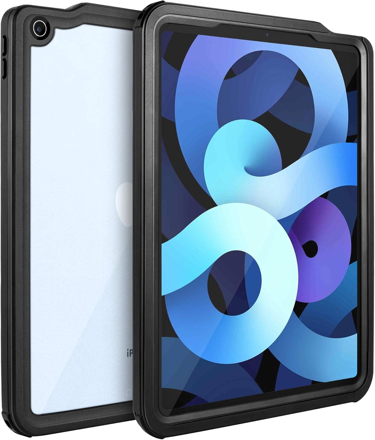iPad Air 4/5 Waterproof Case 2020/2022, iPad Air 4th Gen/5th Gen 10.9 inch Underwater Protective Dustproof Shockproof Case Cover with 360 Full-Body Protection,with Lanyard and Kickstand