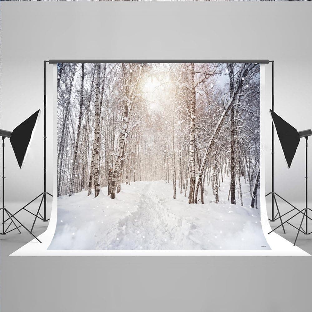 Kate 7x5ft Winter Backdrops for Photography White Snow World Backdrop Snow Forest Background Photo Studio Props