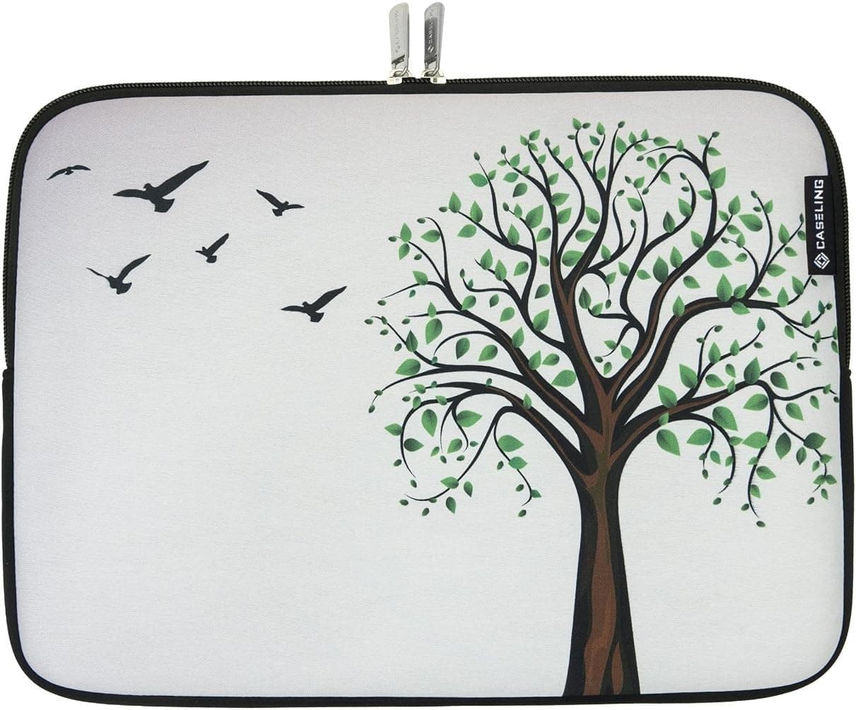 Caseling Neoprene Sleeve Pouch Case Bag for 15" Inch Laptop Computer. Designed to fit any laptop / Notebook / Ultrabook / Macbook with Display size 15" inches. Like for Apple MacBook Air / MacBook Pro / Powerbook / iBook. ASUS Chromebook /Transformer Book / Flip / ROG / Zenbook. Acer Aspire, Dell Inspiron / Latitude / Notebook. HP Chromebook / Elitebook / Envy / Pavilion / Stream. Lenovo ThinkPad Edge / Flex / Yoga. Samsung / Toshiba Chromebook / Satellite. - TreeBirds15"