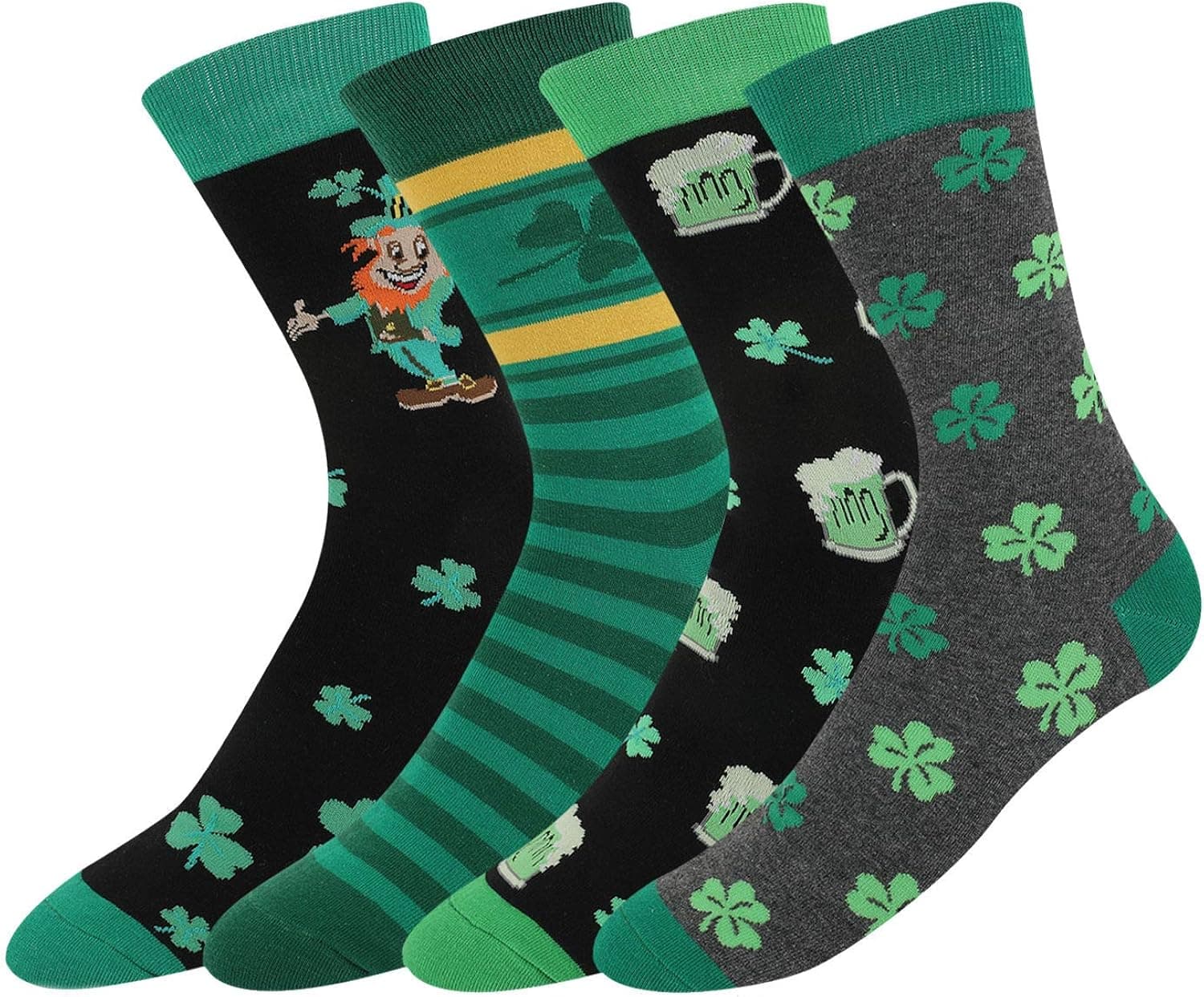 HAPPYPOP Men's Llama Cat Space Golf Math Socks, Funny Novelty Design with Gift Box