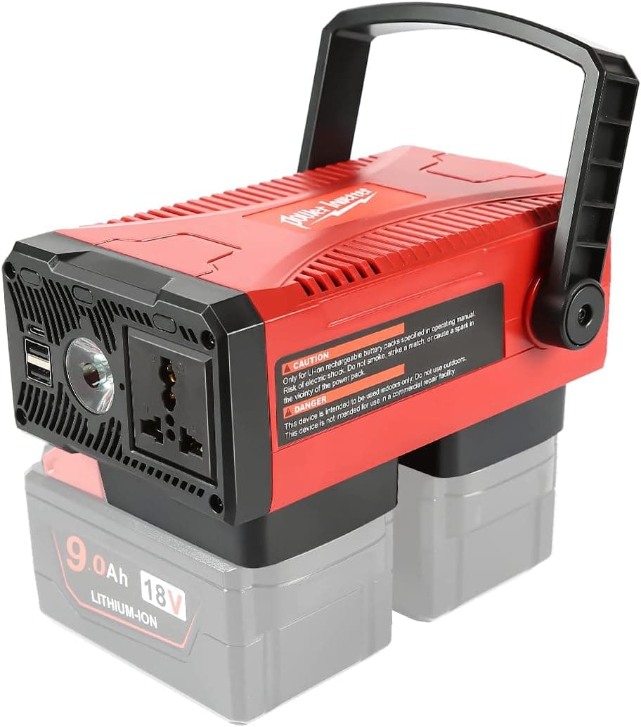 Power Inverter Compatible with Dewalt 20V Battery Turn to 110V/150W Power Station with 6.0Ah Ultra-high Capacity (Battery not Included)