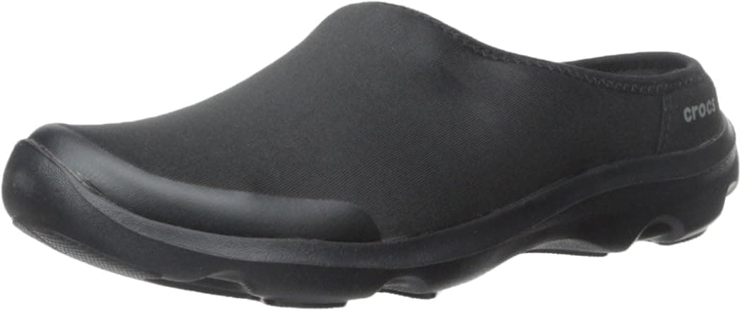 crocs Women's Duet Busy Day 2.0 Satya Mule Flat, Black/Black, 6 B(M) US