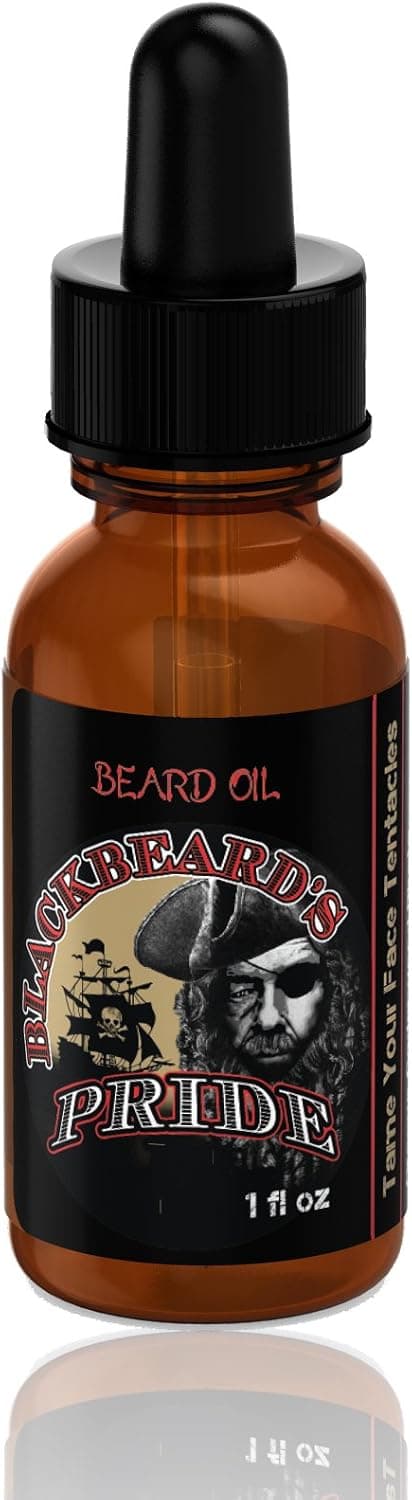 BlackBeard's Pride Beard & Mustache Oil All Natural Conditioner for Men-Tame and Soften Facial Hair -Highest Quality Pure Botanicals & Essential Oils