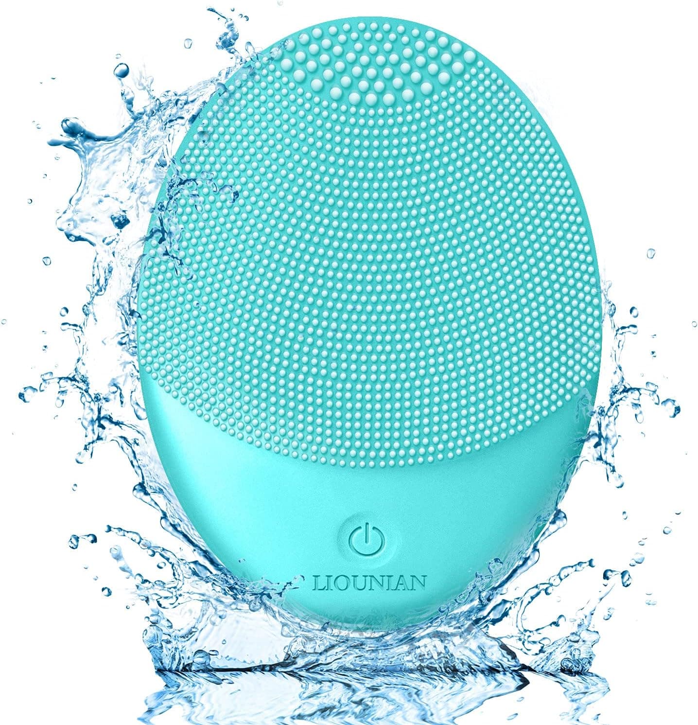 K-Skin Sonic Facial Cleansing Brush-IPX7 Waterproof Face Scrub Brush Electric for Deep Cleansing & Massaging,Face Scrubber Rechargeable Cleanser Brush with Ultra Soft Silicone for Women & Men (Blue)