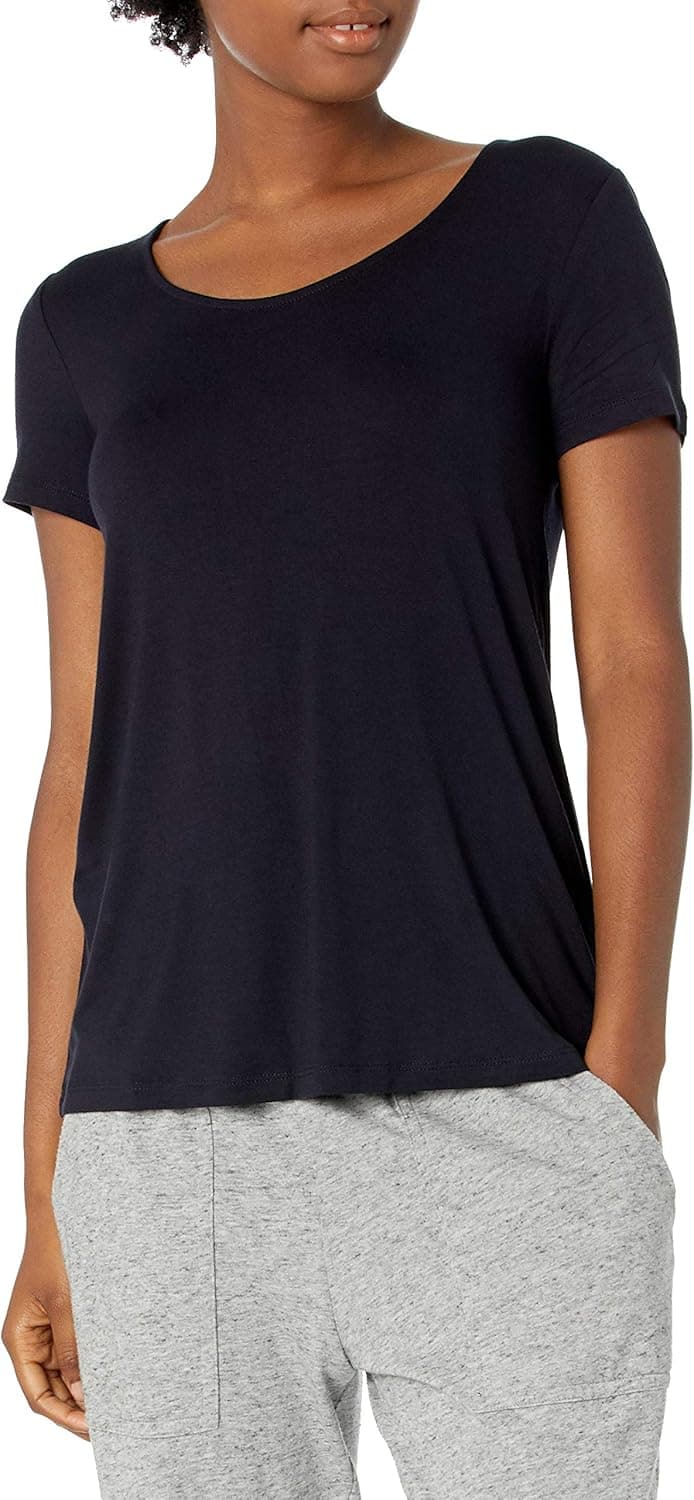Mae Women's Loungewear Scoop Neck Short Sleeve T-Shirt