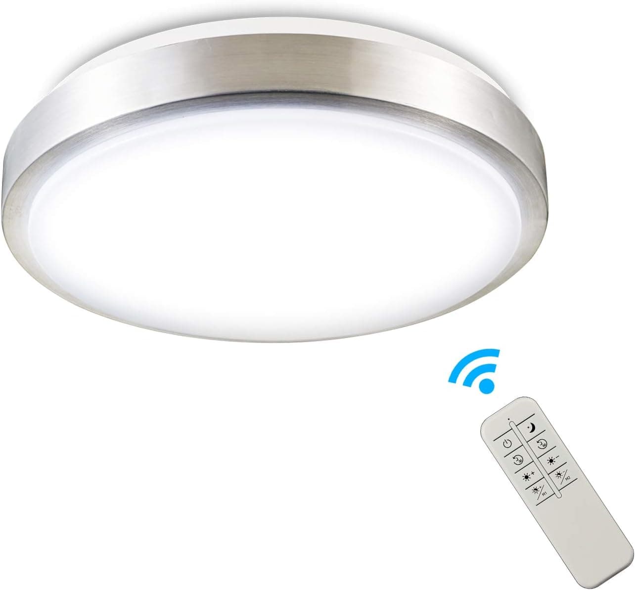 BABLOOM LED CLED Ceiling Lights for Bedroom,10.2 Inch 20W Dimmable Close to Ceiling Light Fixtures,6000K 2200lm,Ceiling Light with Remote Control,Ceiling Light for Bedroom,Kitchen,Closet.