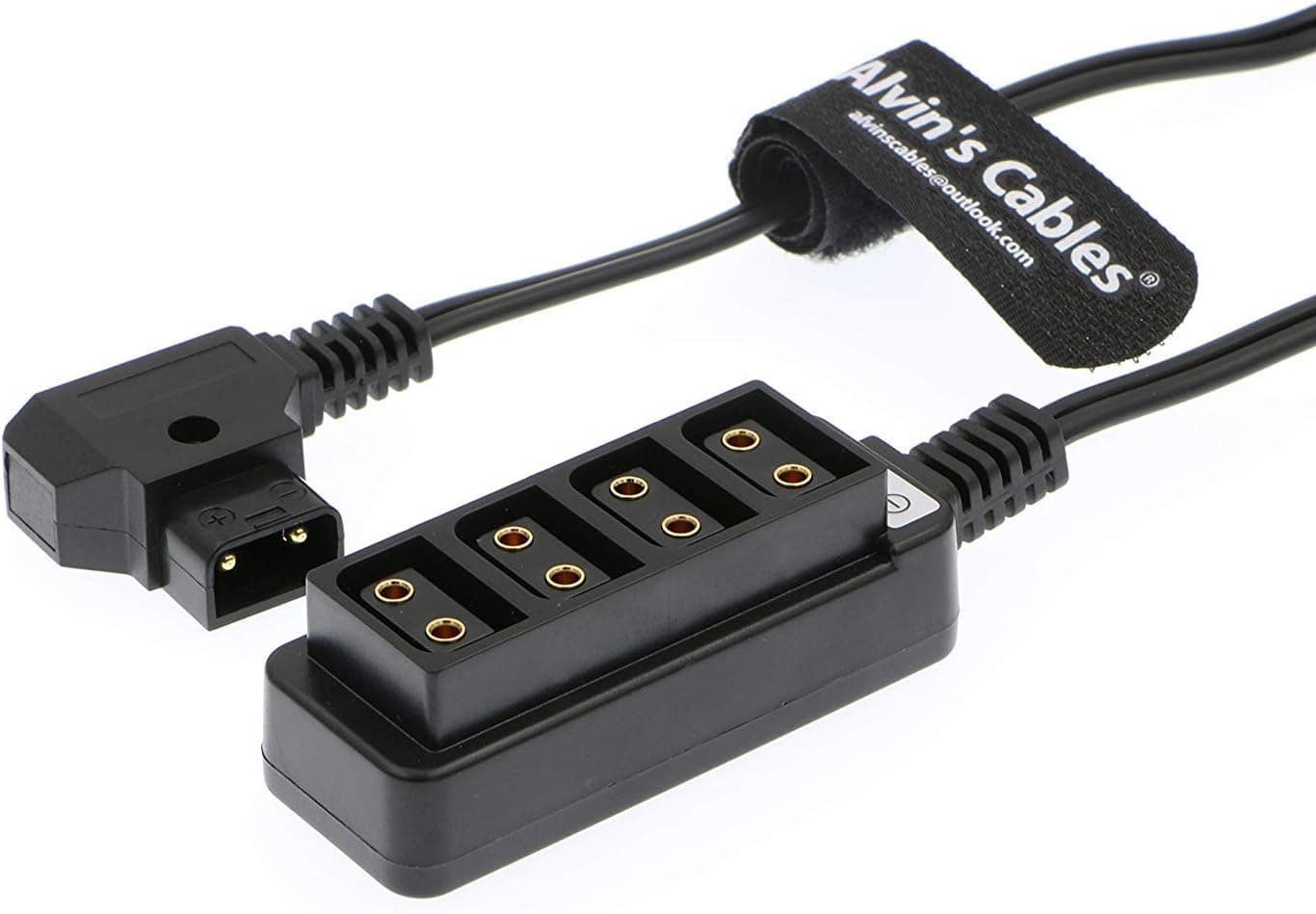Alvin's Cables D-tap Splitter Cable D-tap Male to 4 Port Dtap Female Power Supply for V-Mount Camera Battery P-tap Power Hub 60cm| 23.6inches