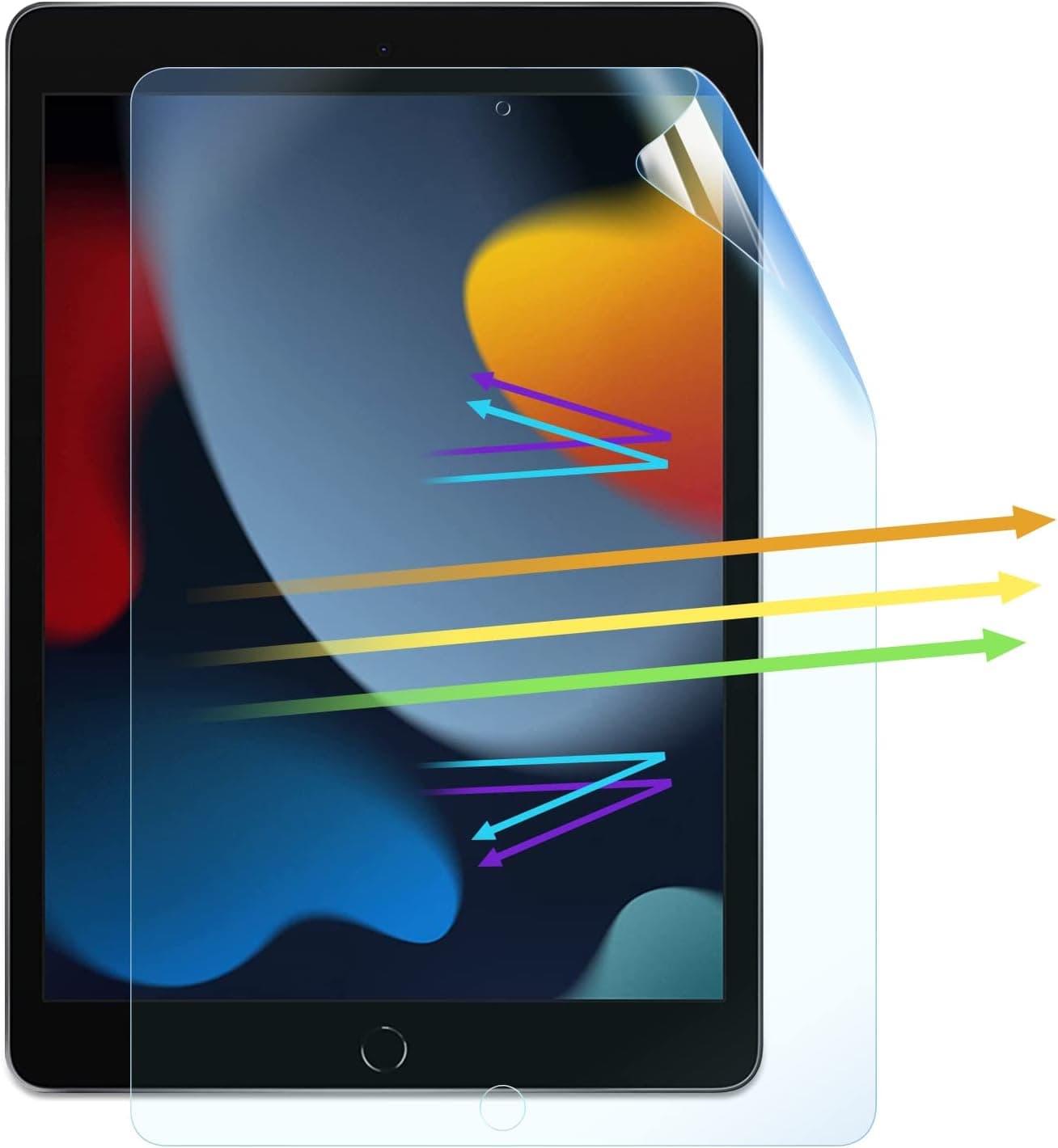 FILMEXT Anti-Glare Anti-Blue Light Screen Protector for iPad 9th 10.2 inch 2021,(2020/2019 Model, 8th / 7th Generation), Eye Protection Anti Blue Light Screen Protector iPad 10.2 PET Film (Not Glass)