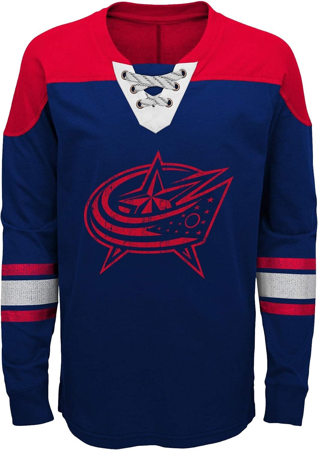 Outerstuff NHL Big Boys Youth (8-20) Perennial Long Sleeve Shirt, Columbus Blue Jackets Large (14-16)