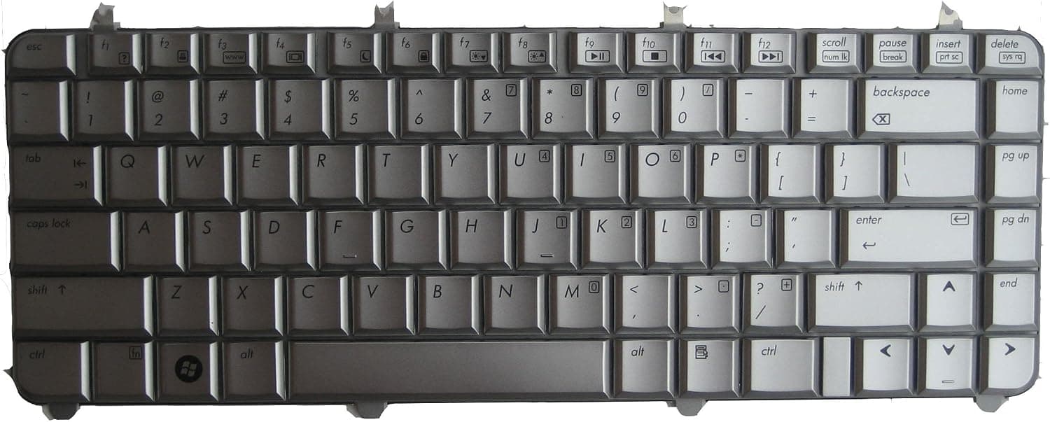 L.F. New Silver keyboard for HP Pavilion DV5-1002NR Laptop / Notebook US Layout