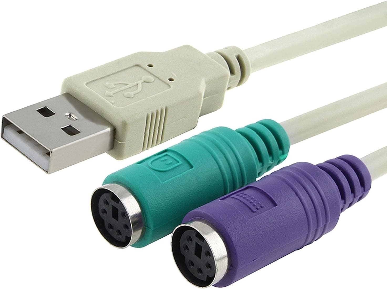 to converter plug usb adapter ps1 mouse connector old connectors 2 Laptop PC USB to Dual PS/2 Converter Cable Adapter