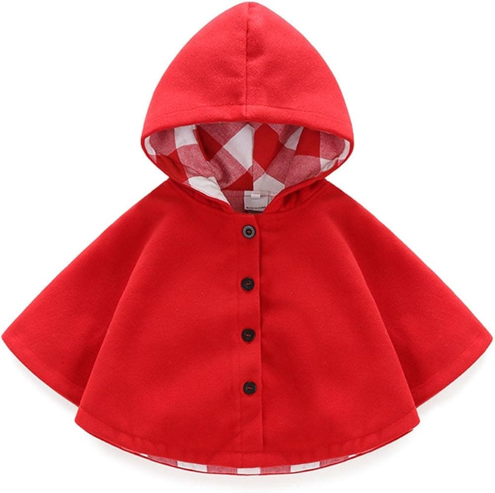 Boarnseorl Newborn Baby Boy Baby Girl Unisex Clothes Cotton Hooded Red Cloak