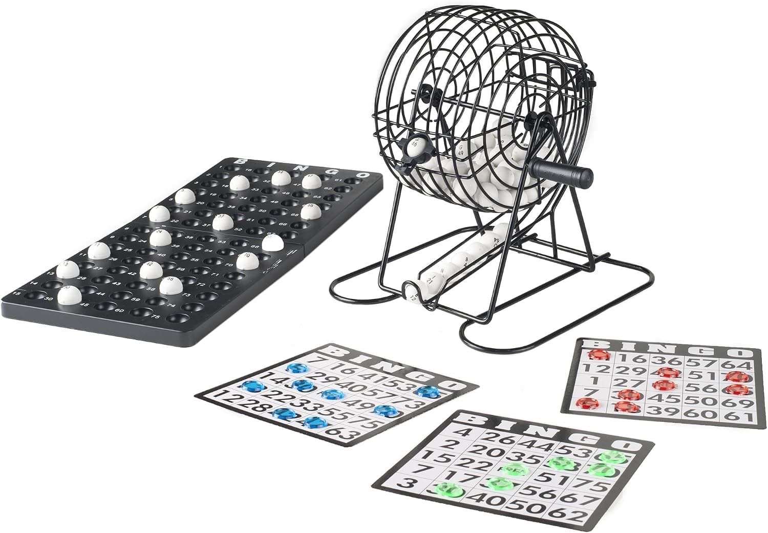 Hey! Play! Complete Bingo Set – Deluxe Classic Carnival and Casino Game for Kids and Adults with Tumbler Cage, Master Board, Sheets, and Markers