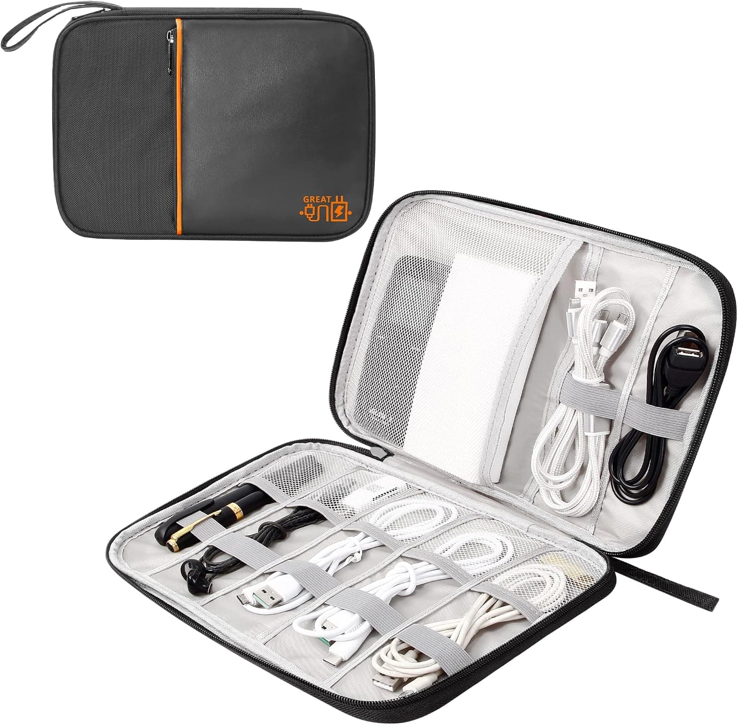 SELLYFELLY Electronics Organizer Travel Cord Organizer Case Compact Electronics Accessories Bag for Cable, Cord, Charger, Phone, Hard Drive