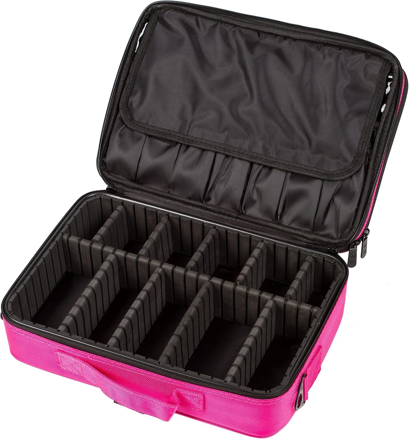 UBORSE Waterproof 3 Layer Cosmetic Bag Portable High capacity Makeup Brushes Case Toiletry Bag Travel Kit Organizer With shoulder strap Rose
